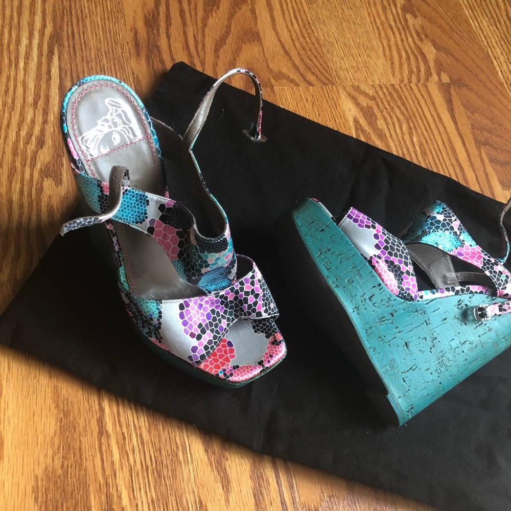 Versace Multicolor Sandal Platforms